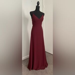 MORILEE BRIDESMAID DRESS 21634 - BORDEAUX - WAIST 26.5 BUST 35 HIPS 38.5 SIZE 6